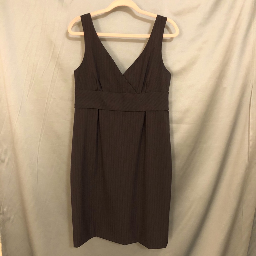 Antonio Melanie dark grey pinstriped dress sz 10